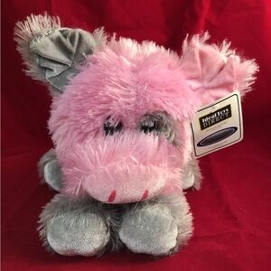Ideal Toys Direct Shaggy Pink Pig Stuffed Animal, 12in Plush Toy